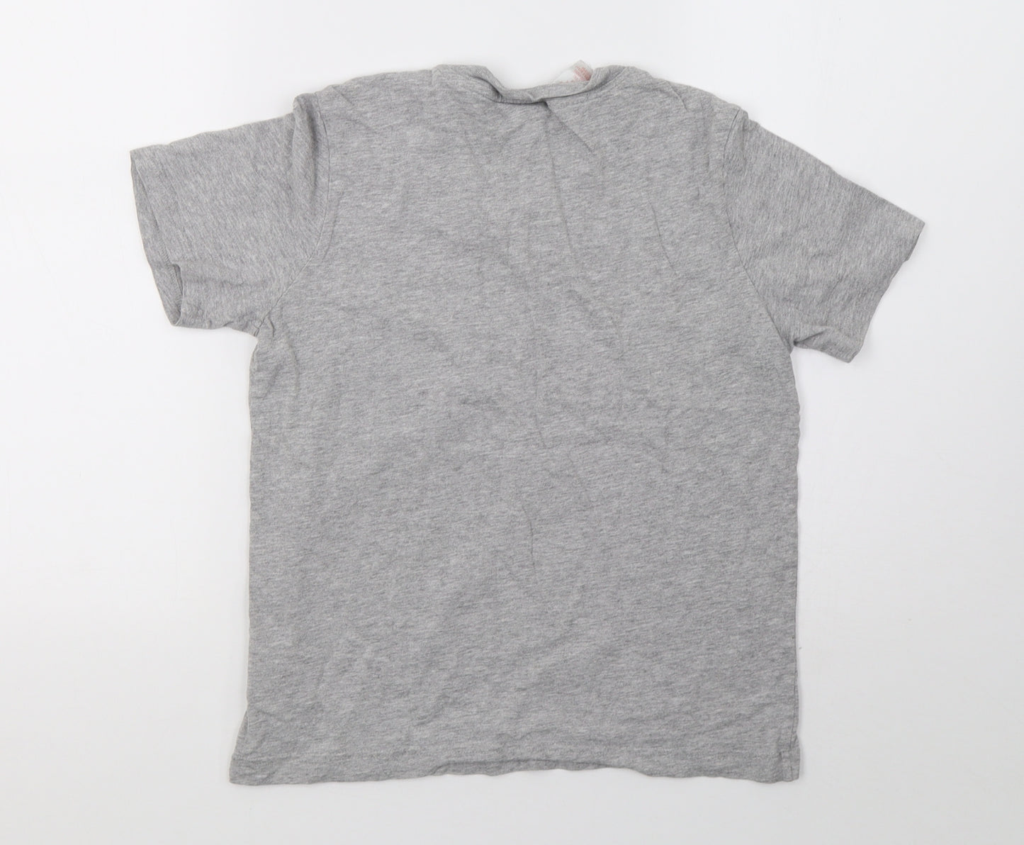 adidas Boys Grey Striped  Basic T-Shirt Size 11-12 Years