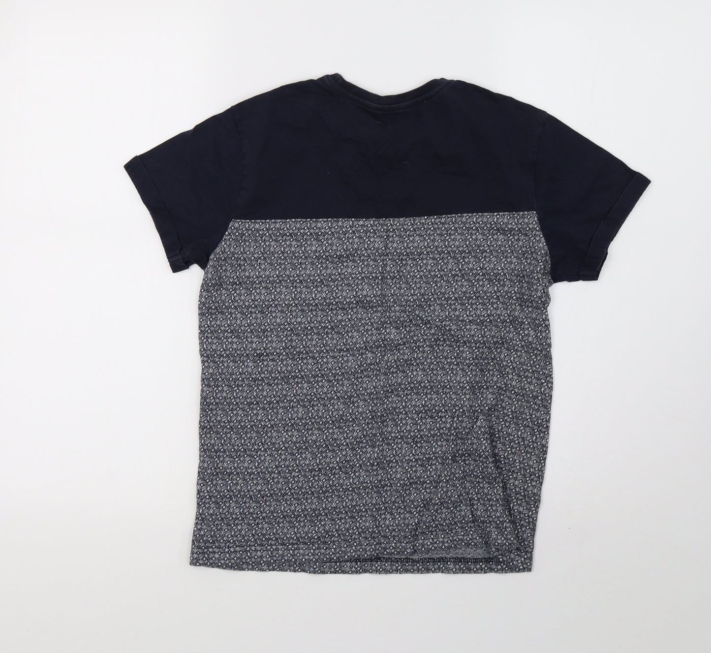 George Boys Blue Geometric  Basic T-Shirt Size 12-13 Years