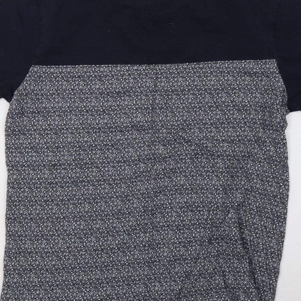 George Boys Blue Geometric  Basic T-Shirt Size 12-13 Years