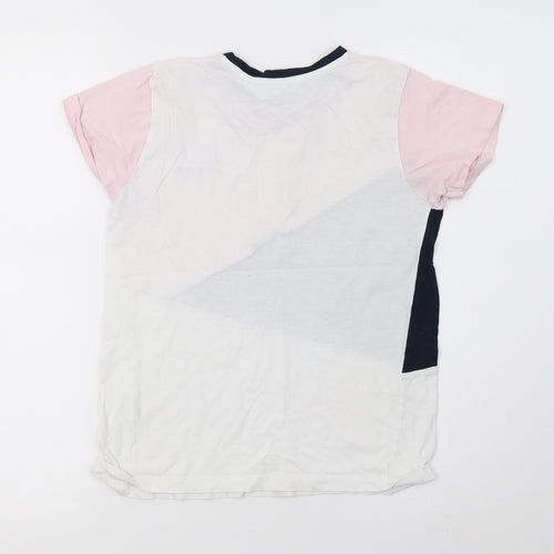 Primark Boys White Striped  Basic T-Shirt Size 10-11 Years