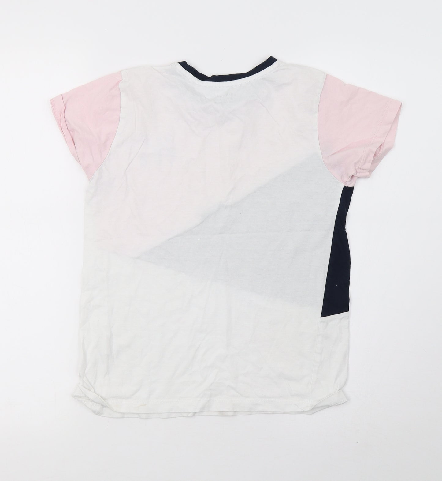 Primark Boys White Striped  Basic T-Shirt Size 10-11 Years