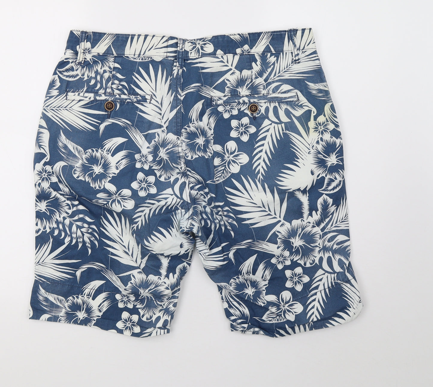 NEXT Mens Blue Camouflage Denim Sweat Shorts Size 36