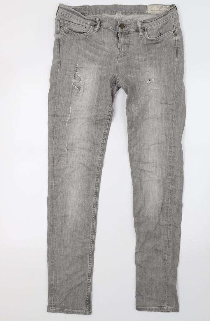 Preworn Mens Grey  Denim Skinny Jeans Size 30 L32 in