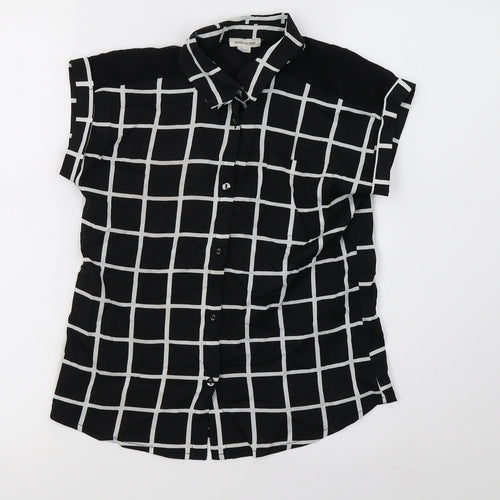 River Island Girls Black Check  Basic Button-Up Size 10 Years