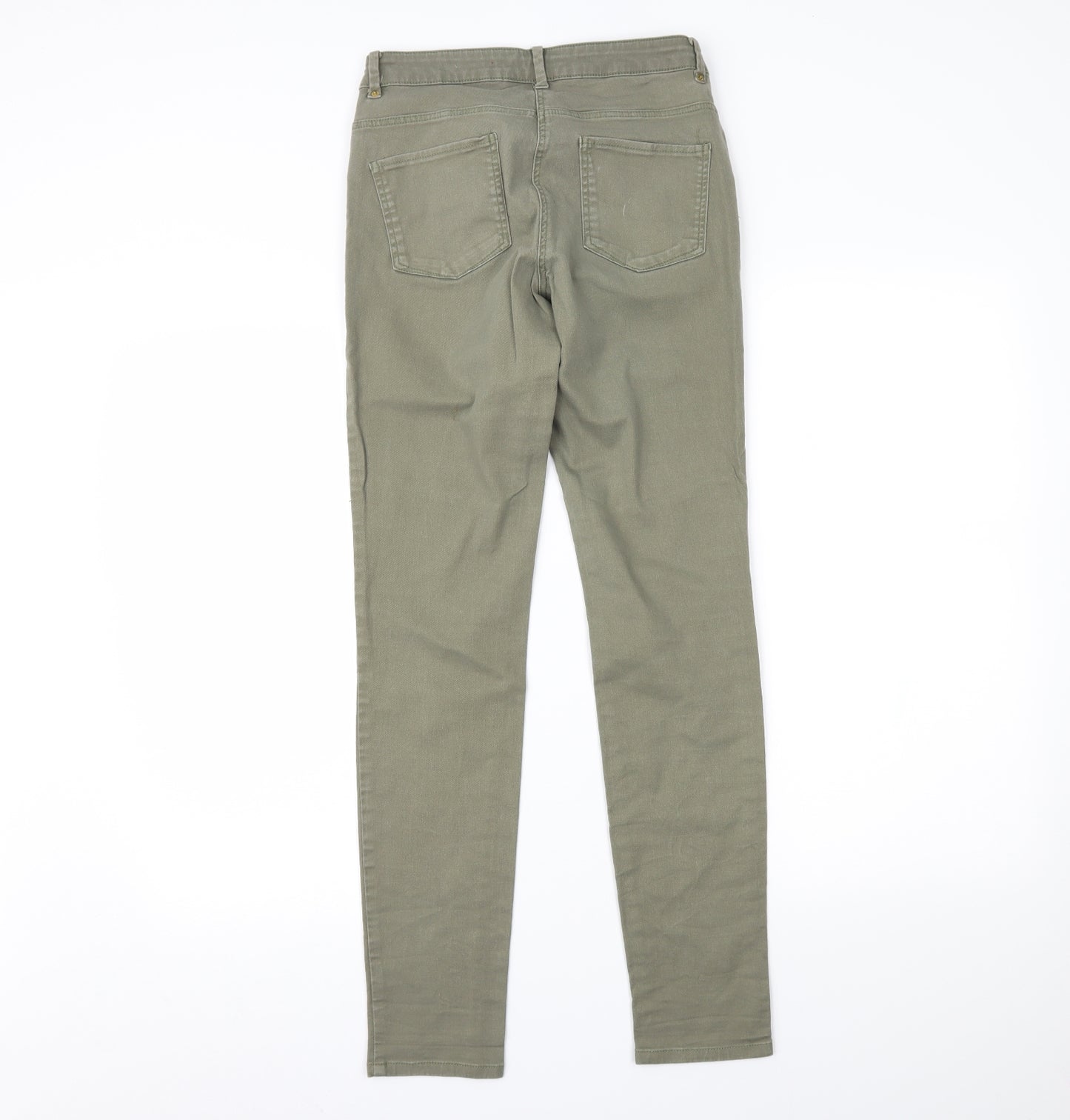 H&M Womens Green  Denim Skinny Jeans Size 10 L28 in