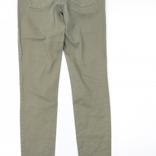 H&M Womens Green  Denim Skinny Jeans Size 10 L28 in