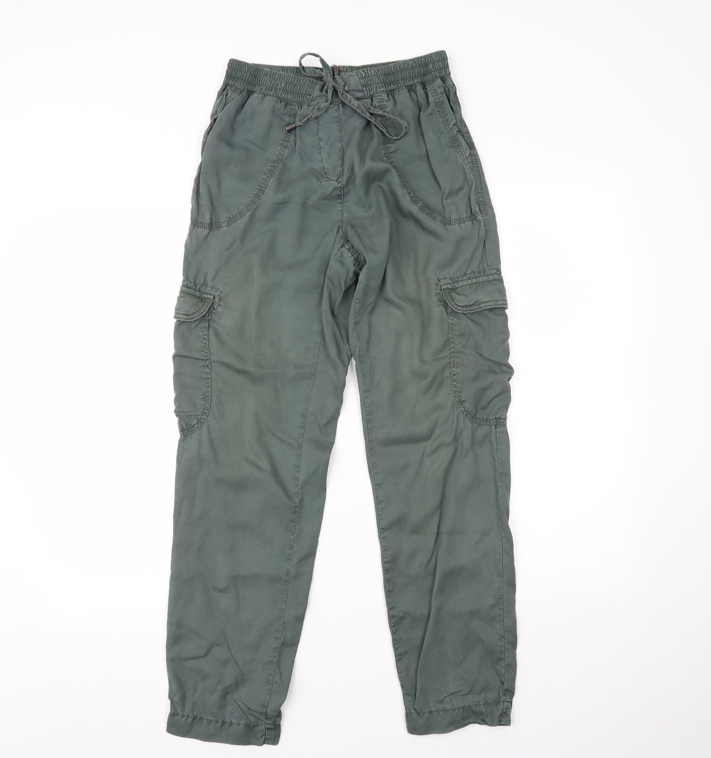NEXT Womens Green   Cargo Trousers Size 8 L27 in