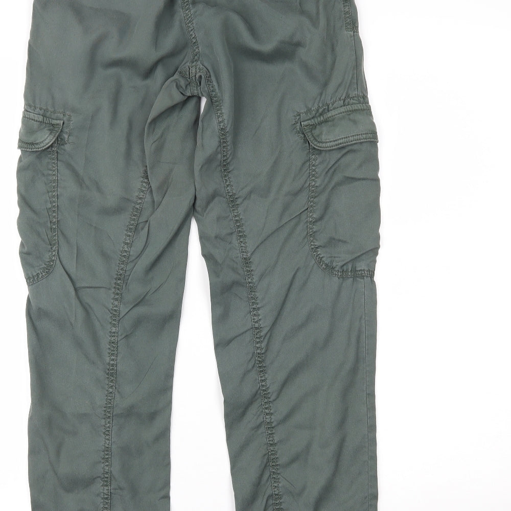 NEXT Womens Green   Cargo Trousers Size 8 L27 in