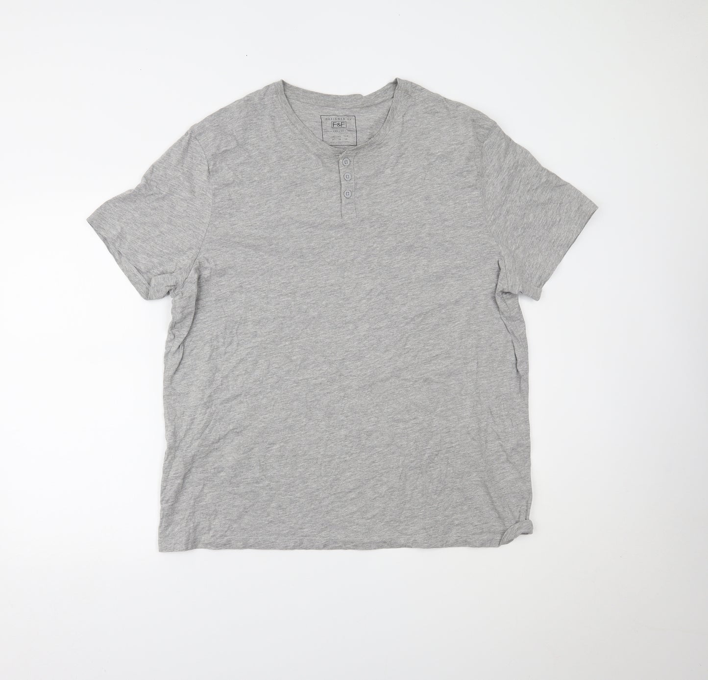 F&F Mens Grey    T-Shirt Size 2XL
