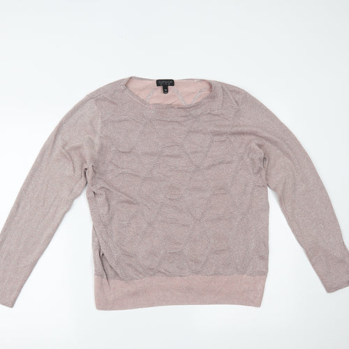 Topshop Womens Pink   Pullover Jumper Size 16