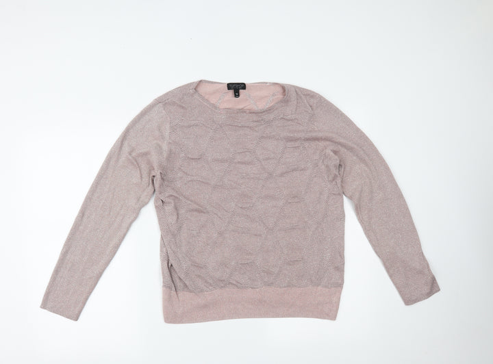 Topshop Womens Pink Pullover Jumper Size 16