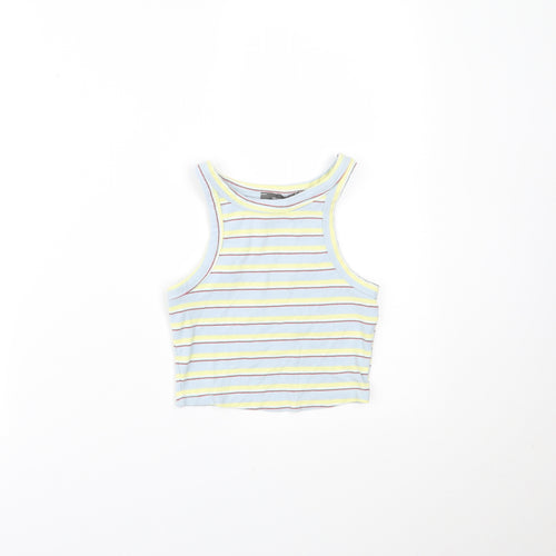 Primark Womens Multicoloured Striped  Cropped Tank Size XS