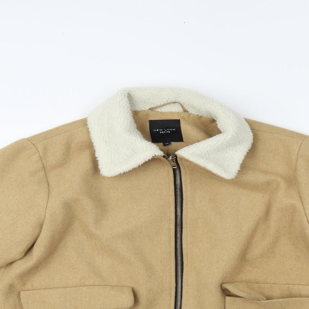 New Look Womens Beige   Overcoat Coat Size 12