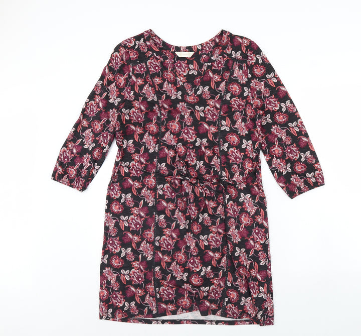BHS Womens Black Floral Shift Size 12