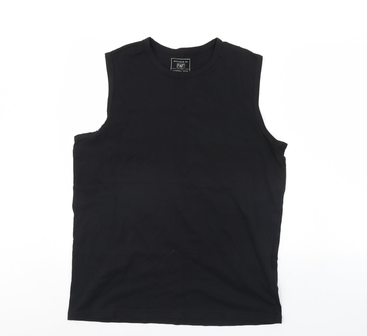 F&F Mens Black    T-Shirt Size XL