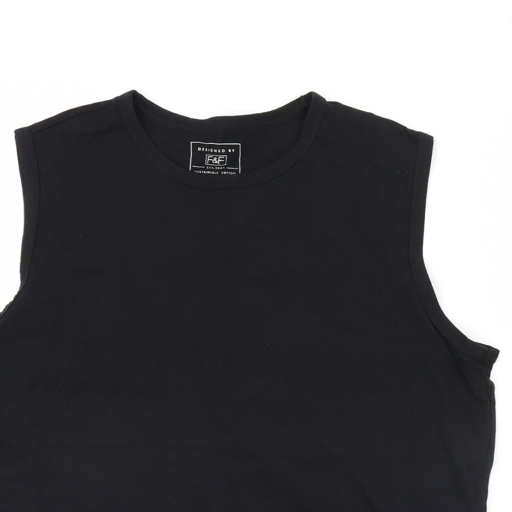 F&F Mens Black    T-Shirt Size XL