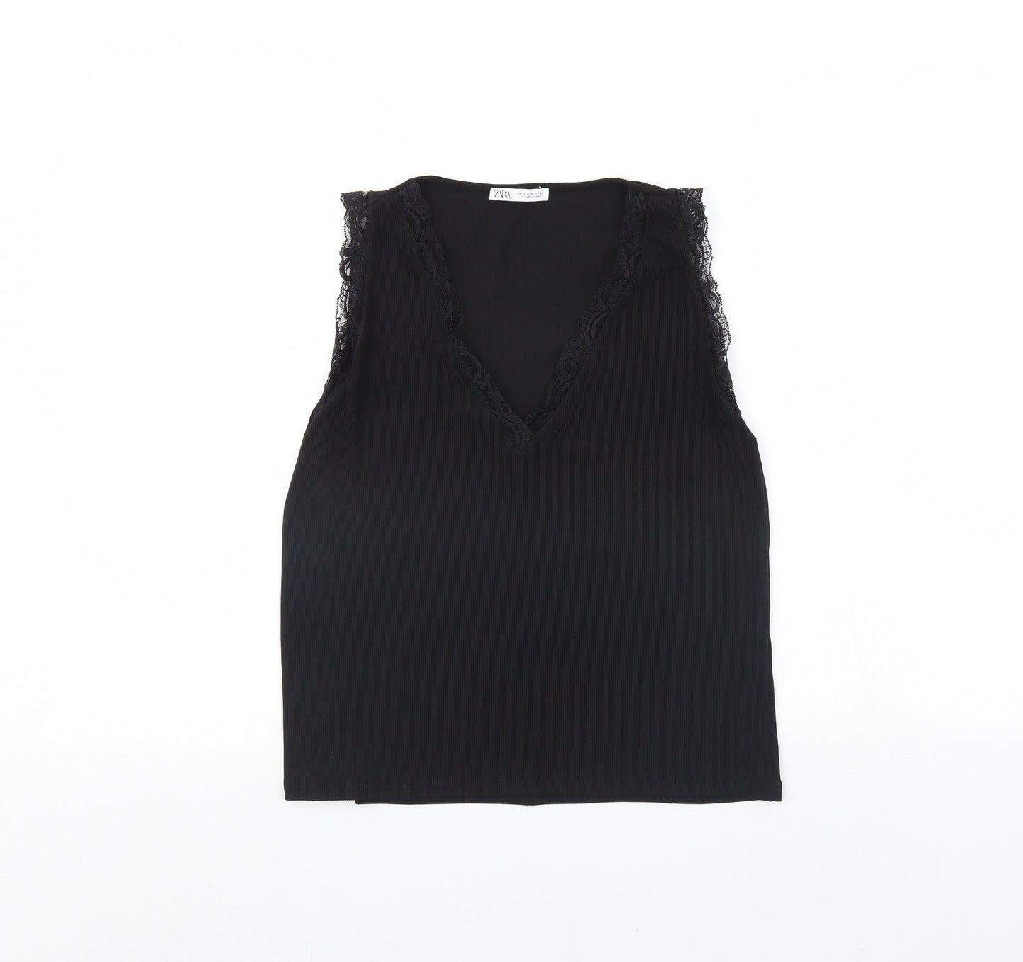 Zara Womens Black   Basic Tank Size S