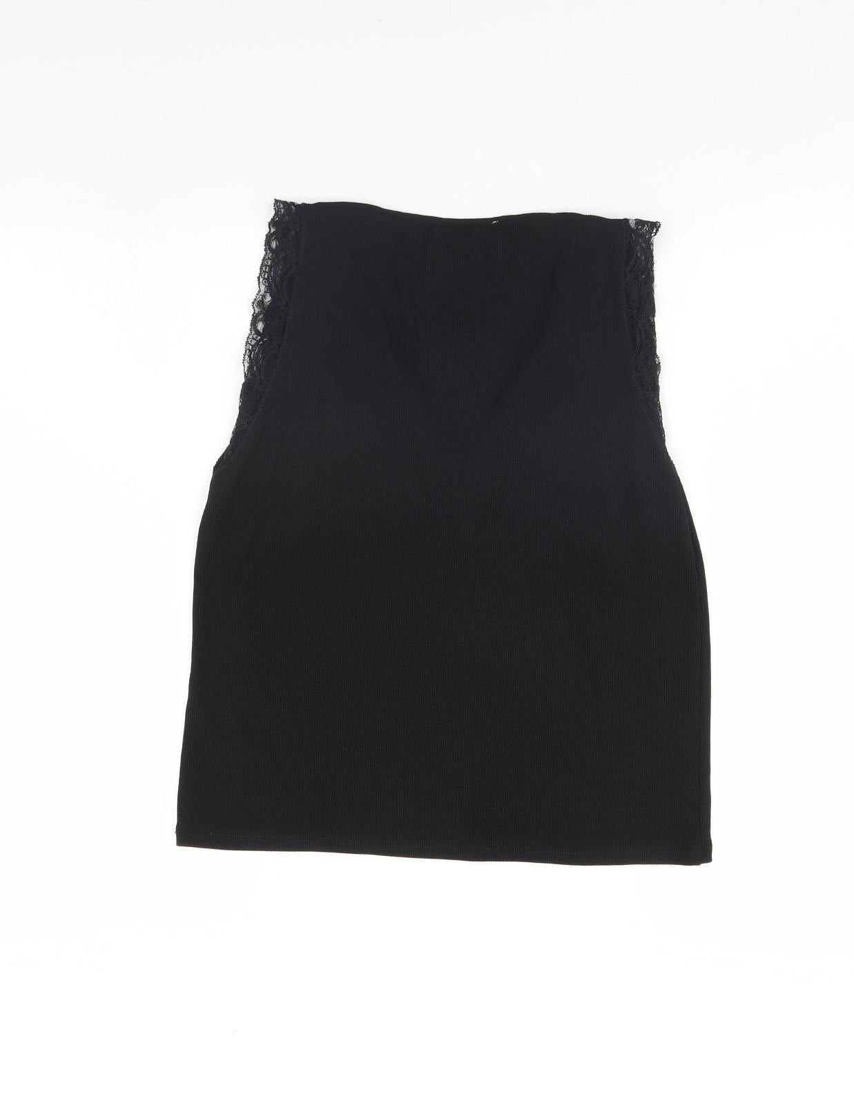 Zara Womens Black   Basic Tank Size S