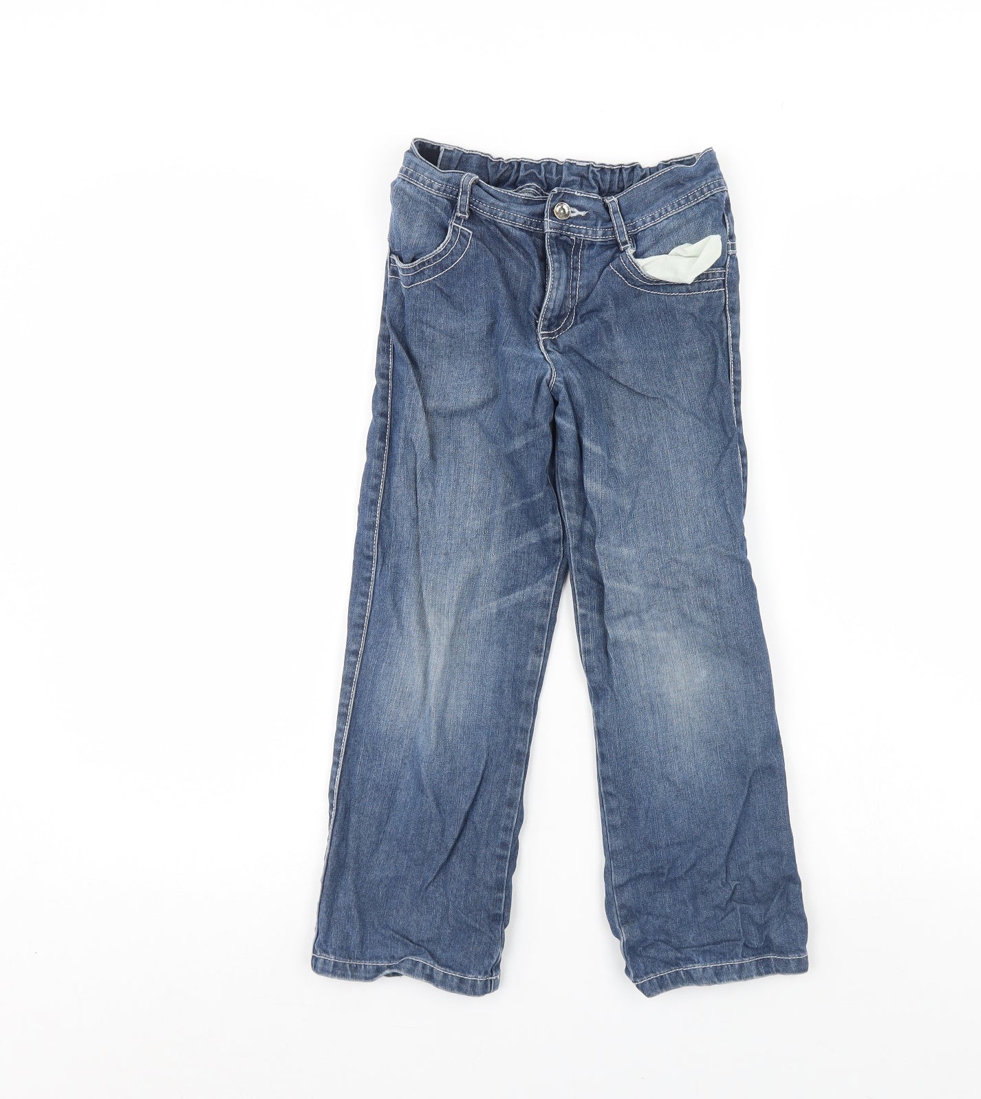 M&S Boys Blue  Denim Straight Jeans Size 6 Years