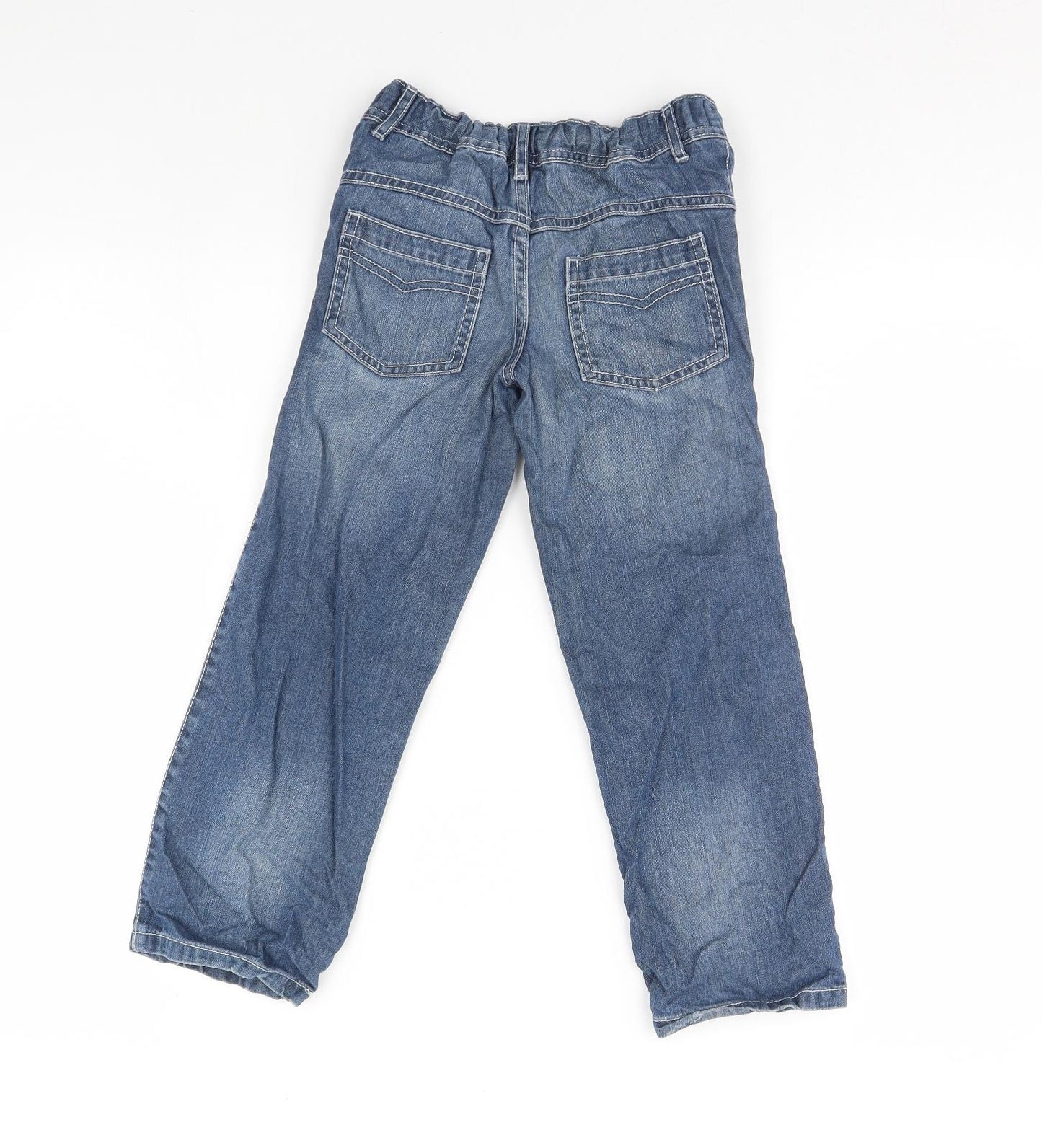 M&S Boys Blue  Denim Straight Jeans Size 6 Years