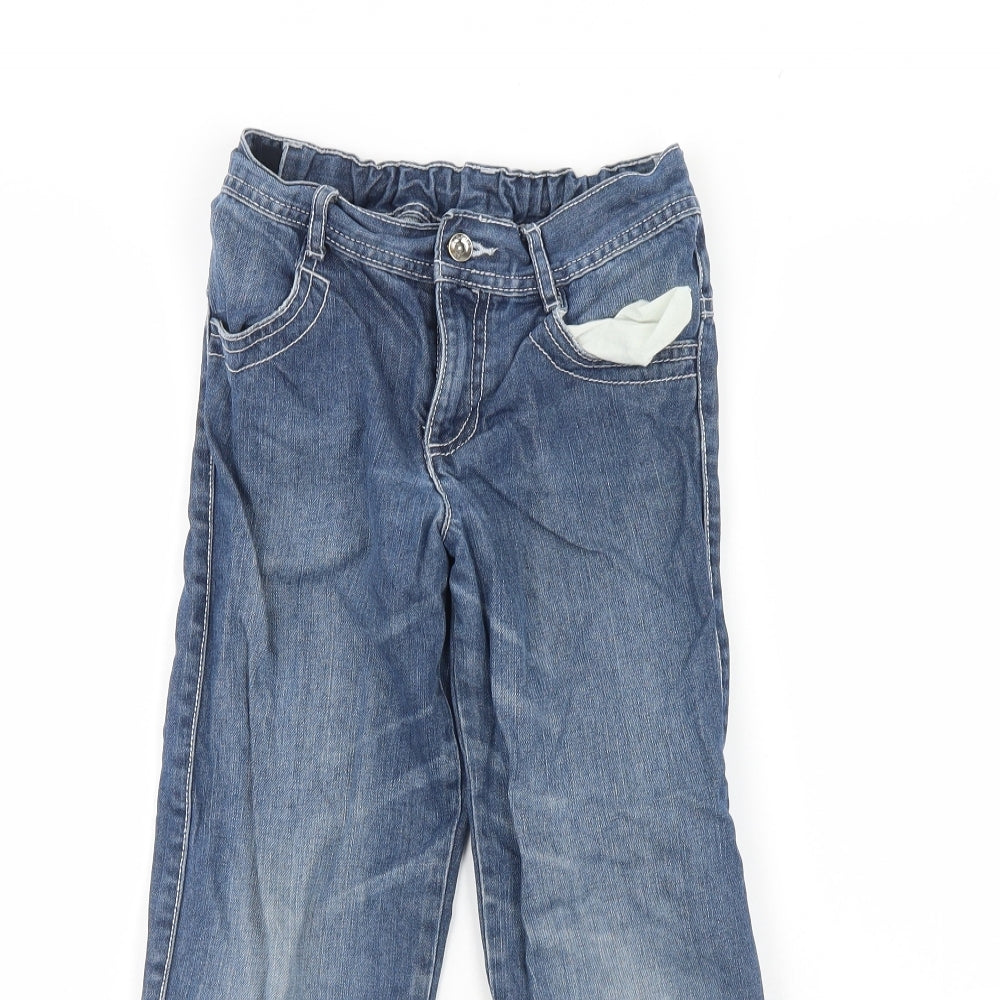 M&S Boys Blue  Denim Straight Jeans Size 6 Years
