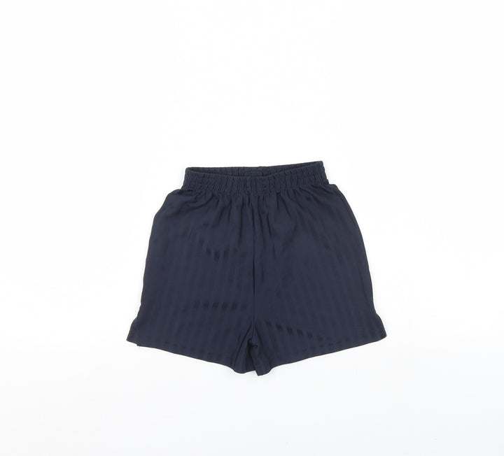 TU Boys Blue Striped Sweat Shorts Size 6 Years