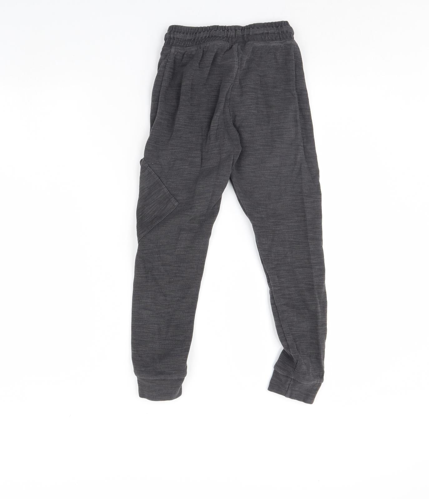 George Boys Black   Jogger Trousers Size 7 Years