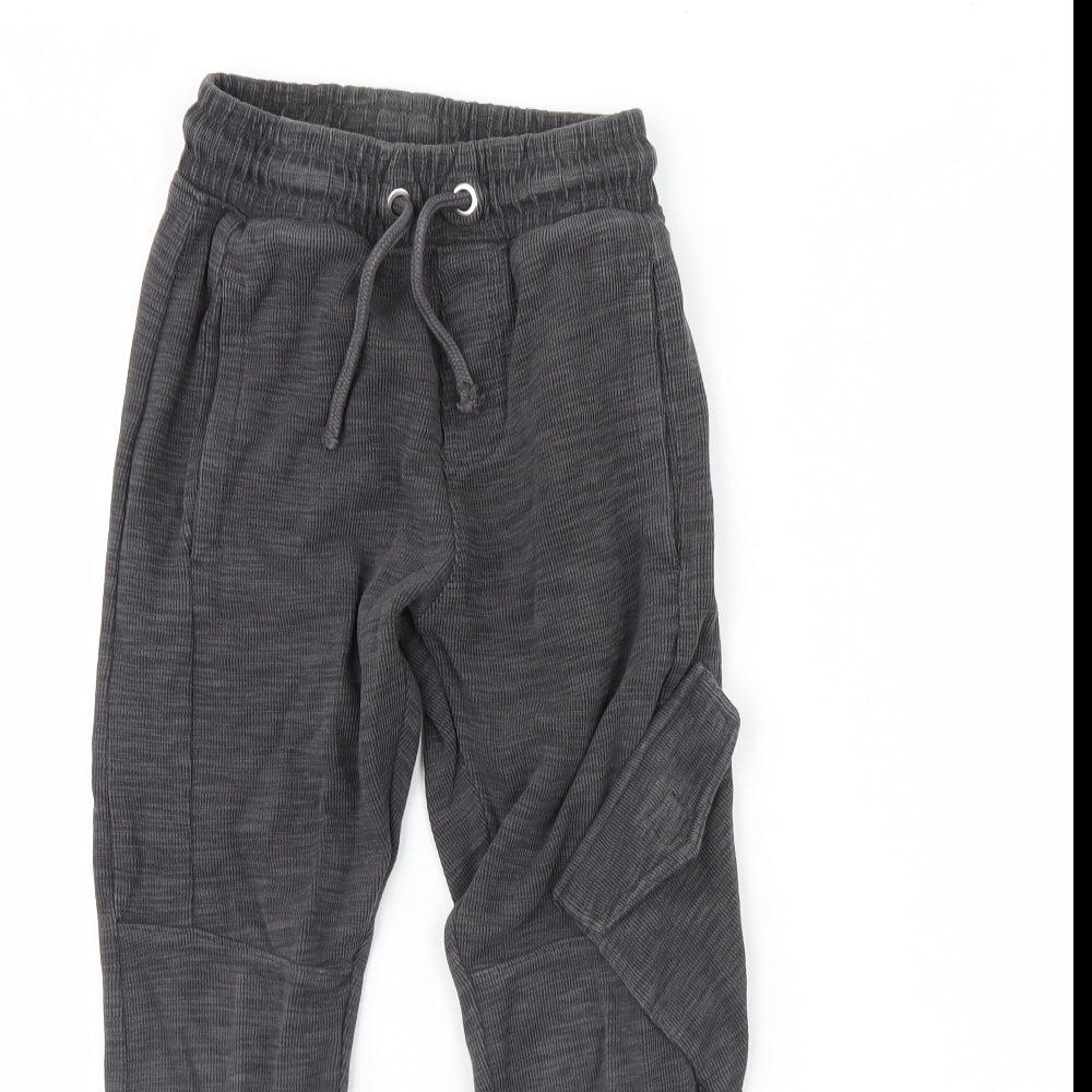 George Boys Black   Jogger Trousers Size 7 Years