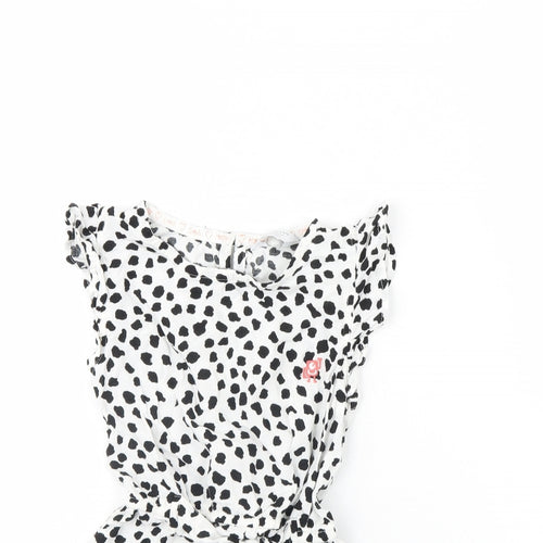 Primark Girls White Polka Dot  Playsuit One-Piece Size 6 Years