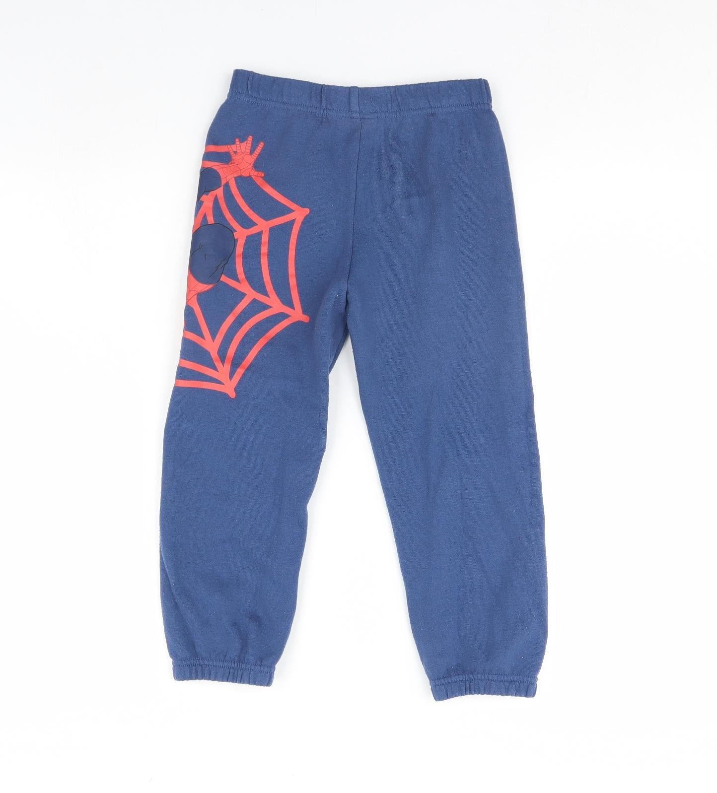 Marvel Boys Blue   Jogger Trousers Size 5 Years - SpiderMan