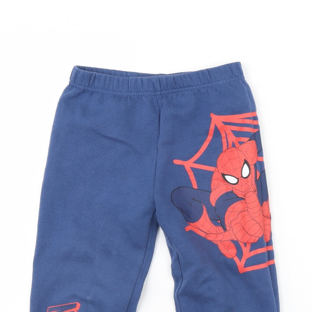 Marvel Boys Blue   Jogger Trousers Size 5 Years - SpiderMan
