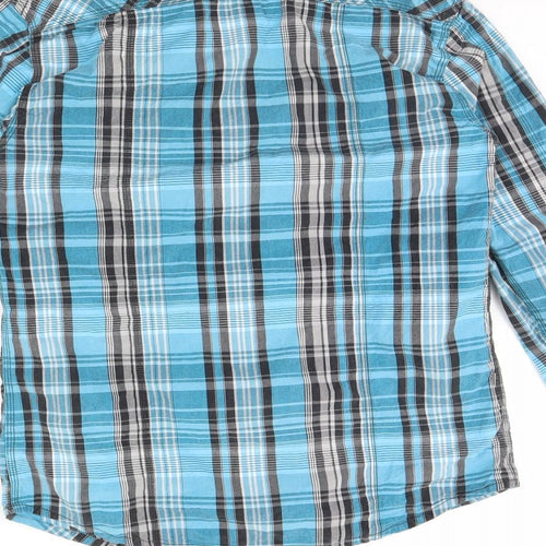 JACK & JONES Mens Blue Check   Dress Shirt Size M