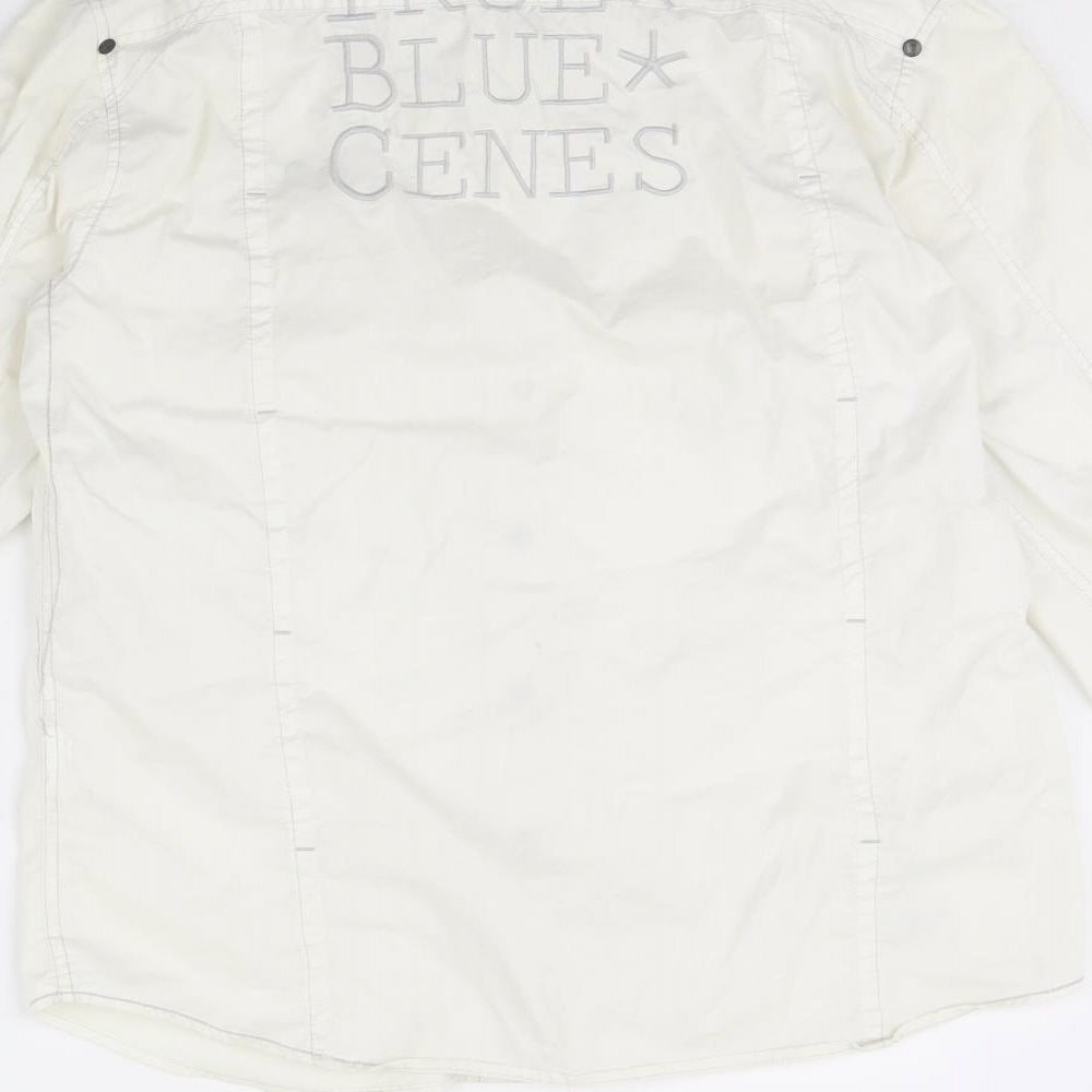 JACK & JONES Mens Ivory    Dress Shirt Size S