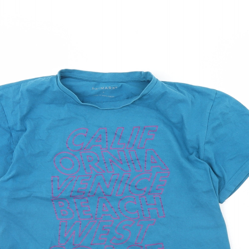 Primark Mens Blue    T-Shirt Size L  - California
