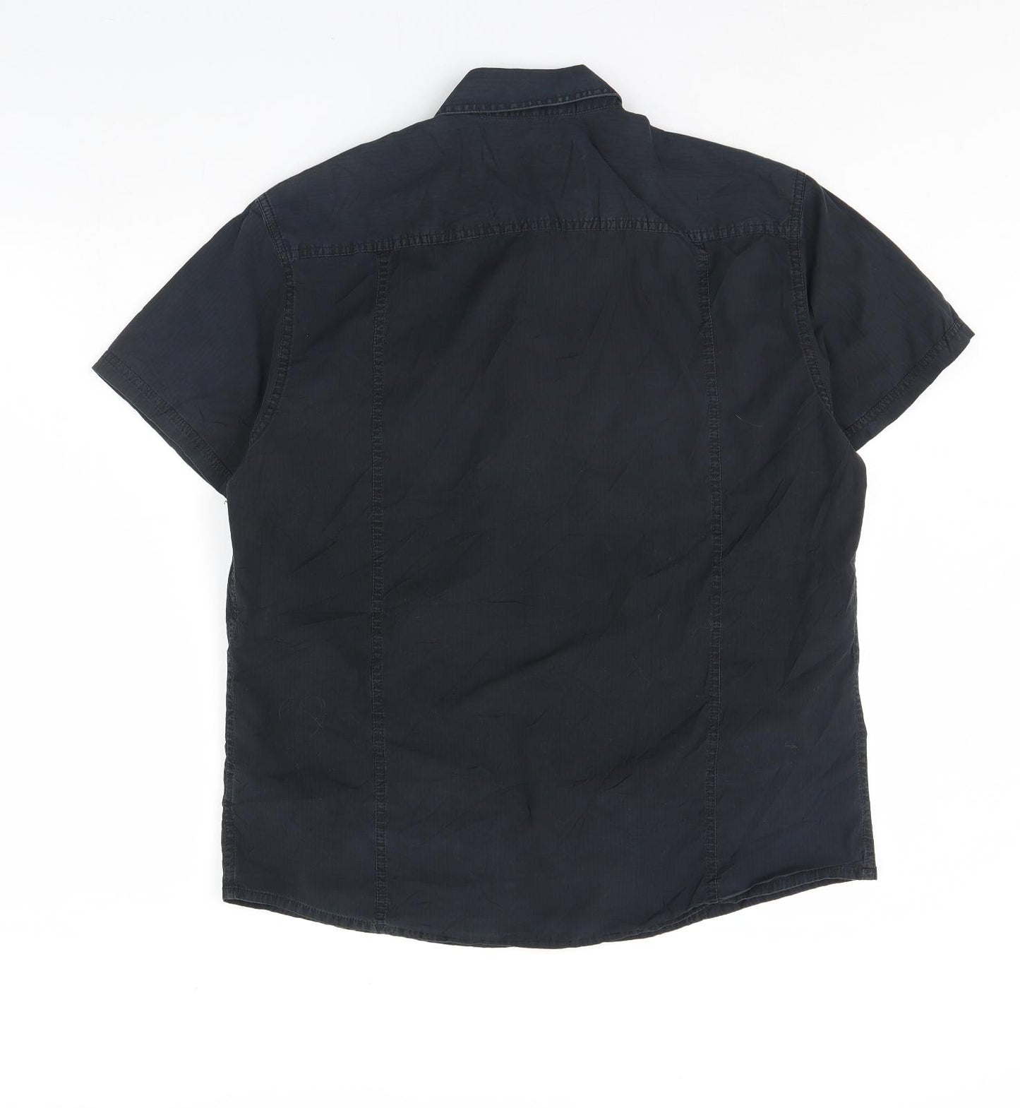 Red Herring Mens Black    Dress Shirt Size L
