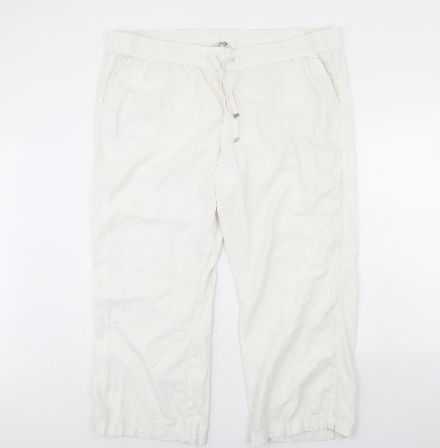 George Womens White   Trousers  Size 24 L31 in