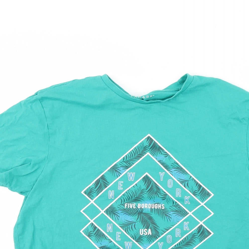 Primark Mens Green    T-Shirt Size L
