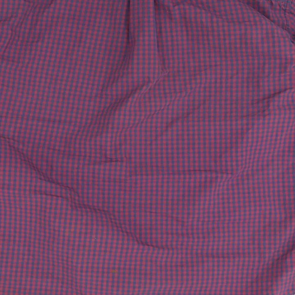 Gap Mens Purple Check   Dress Shirt Size L