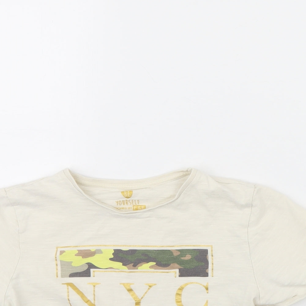F&F Girls Beige   Cropped T-Shirt Size 10 Years  - nyc