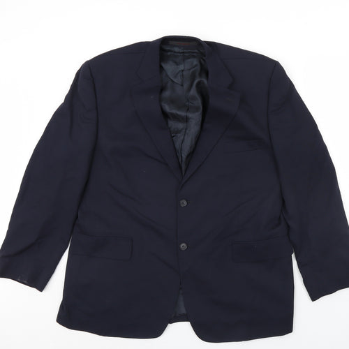Preworn Womens Blue   Jacket Blazer Size 44  - Shoulder Pads