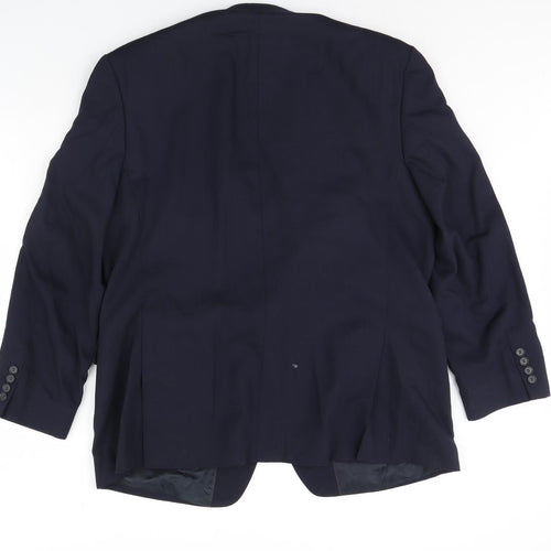 Preworn Womens Blue   Jacket Blazer Size 44  - Shoulder Pads