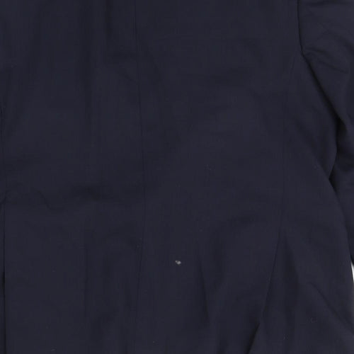 Preworn Womens Blue   Jacket Blazer Size 44  - Shoulder Pads