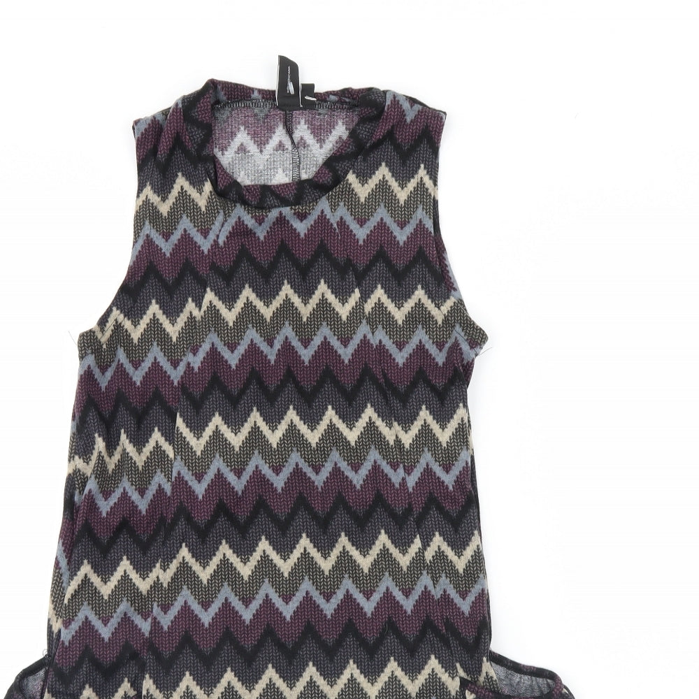 Izabel Womens Purple Geometric  Mini  Size 8