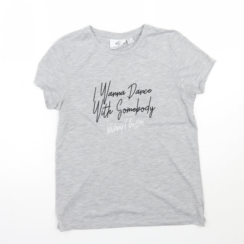 Whitney Womens Grey   Basic T-Shirt Size 8