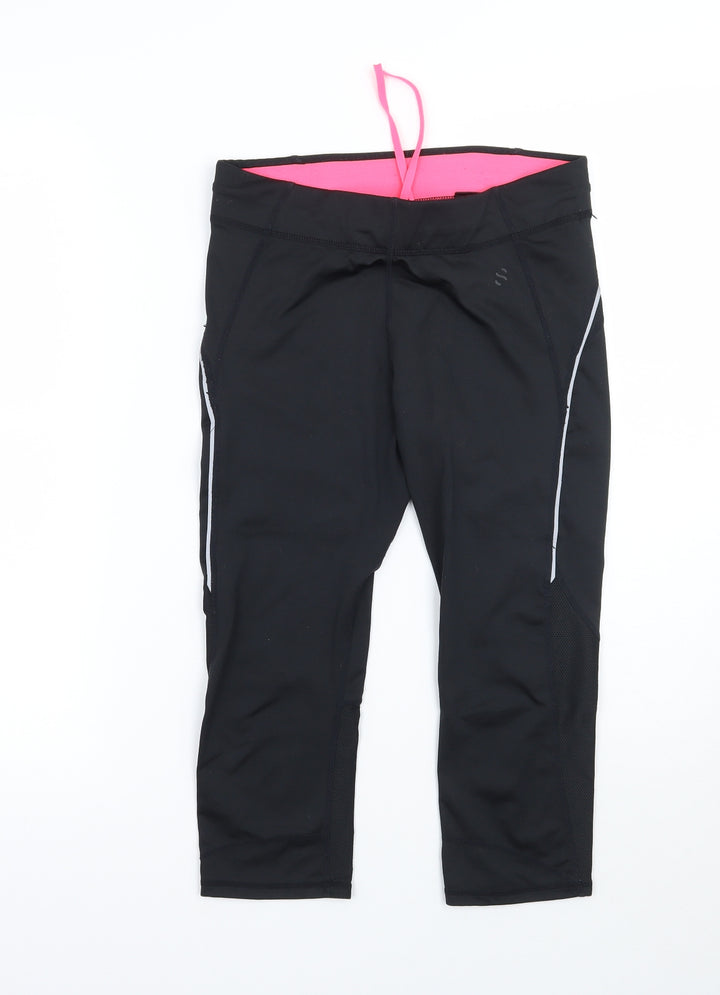 Work out Womens Black   Cropped Leggings Size S