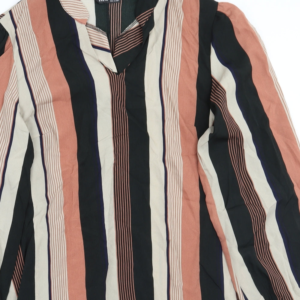 SheIn Womens Brown Striped  A-Line  Size XL