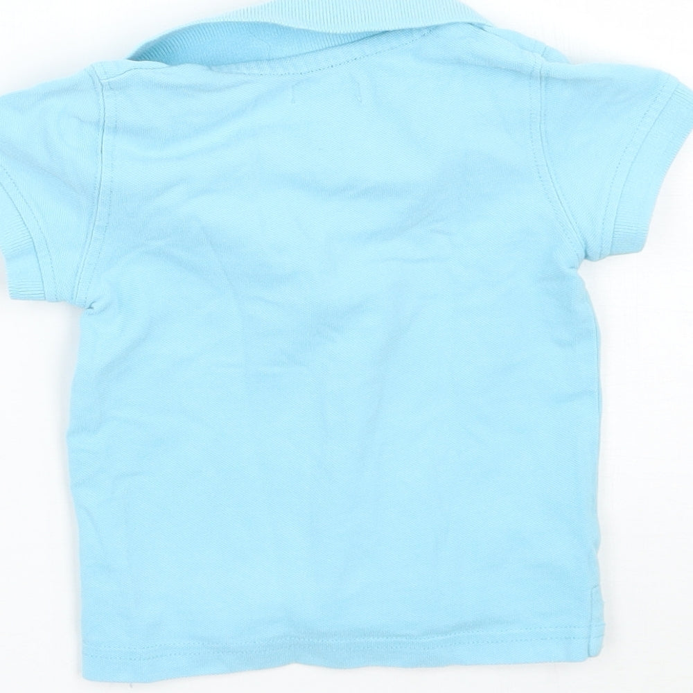 grain de ble Boys Blue   Basic Polo Size 12-18 Months