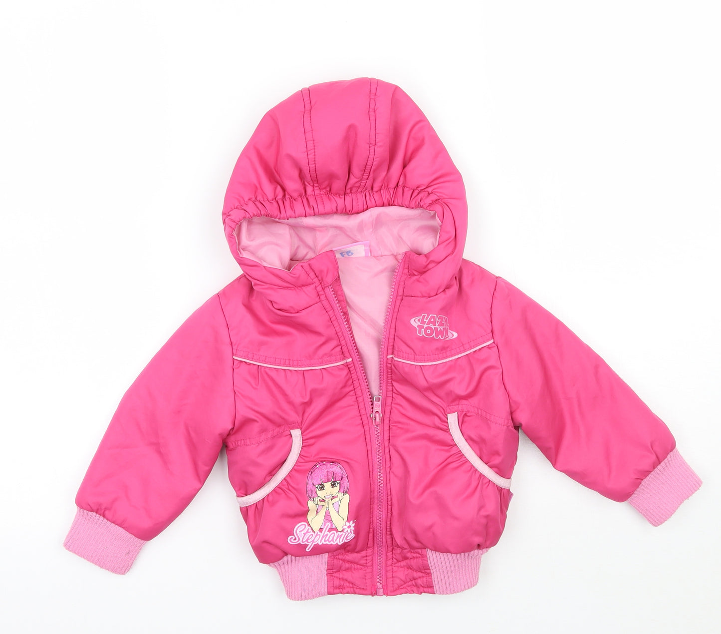 Lazy town Girls Pink   Jacket Coat Size 12-18 Months