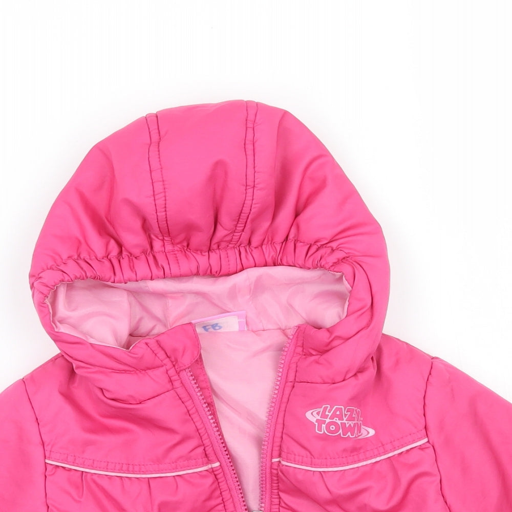 Lazy town Girls Pink   Jacket Coat Size 12-18 Months