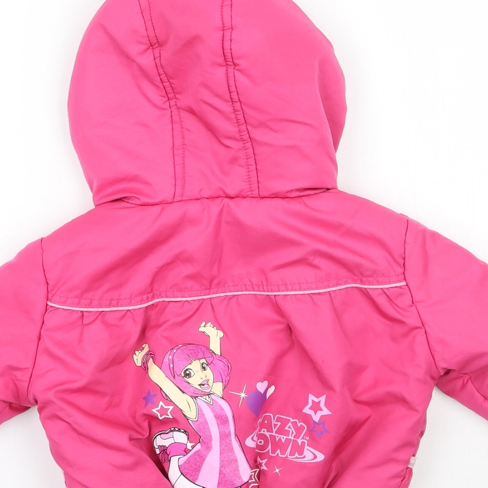 Lazy town Girls Pink   Jacket Coat Size 12-18 Months